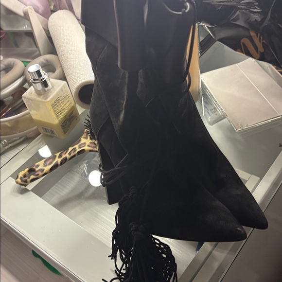 Saint Laurent Black Heeled Boots - Picture 2 of 6